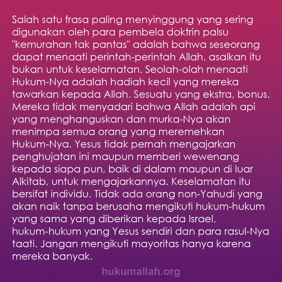 b0161 - Post tentang Hukum Allah: Salah satu frasa paling menyinggung yang sering digunakan oleh...