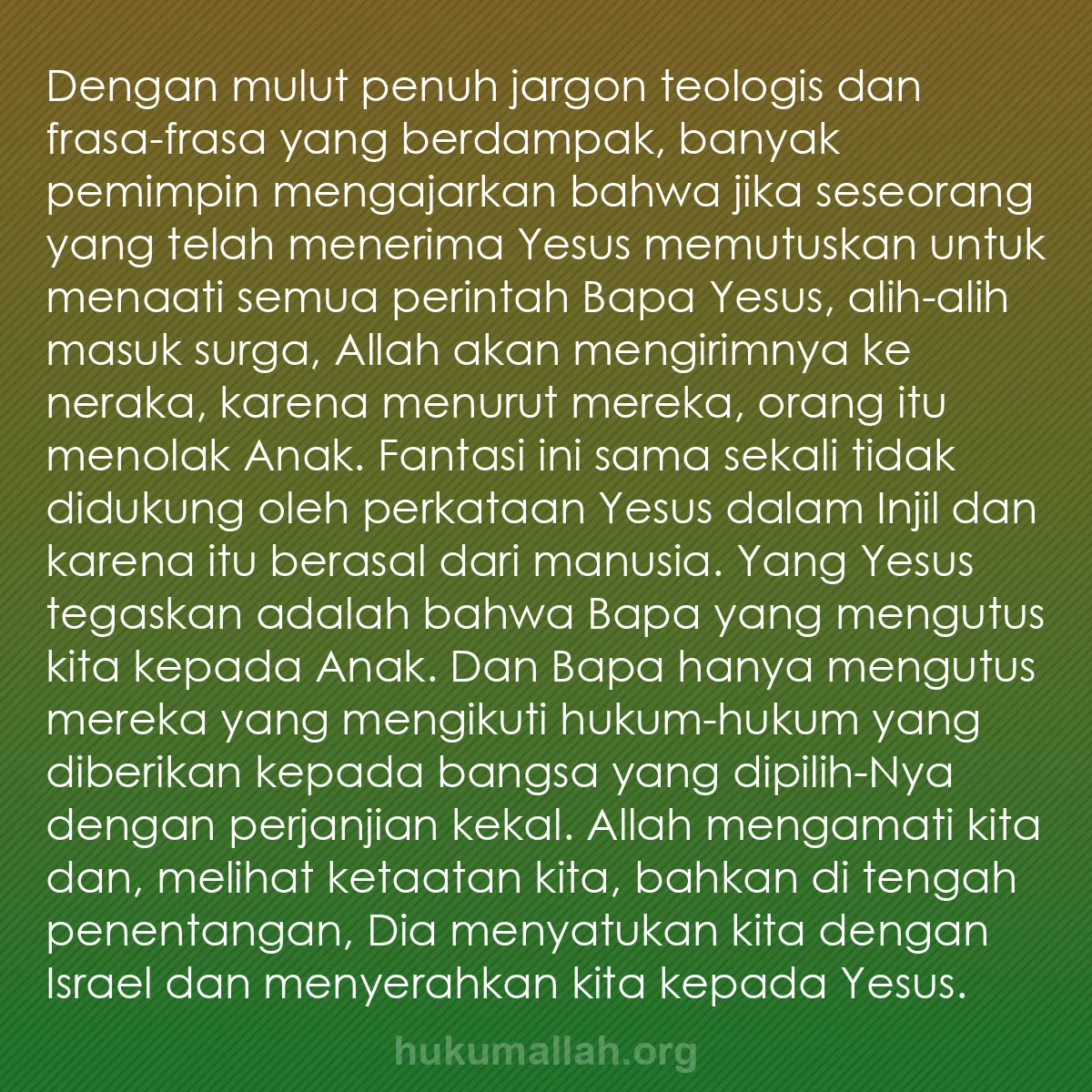 b0176 - Post tentang Hukum Allah: Dengan mulut penuh jargon teologis dan frasa-frasa yang berdampak,...
