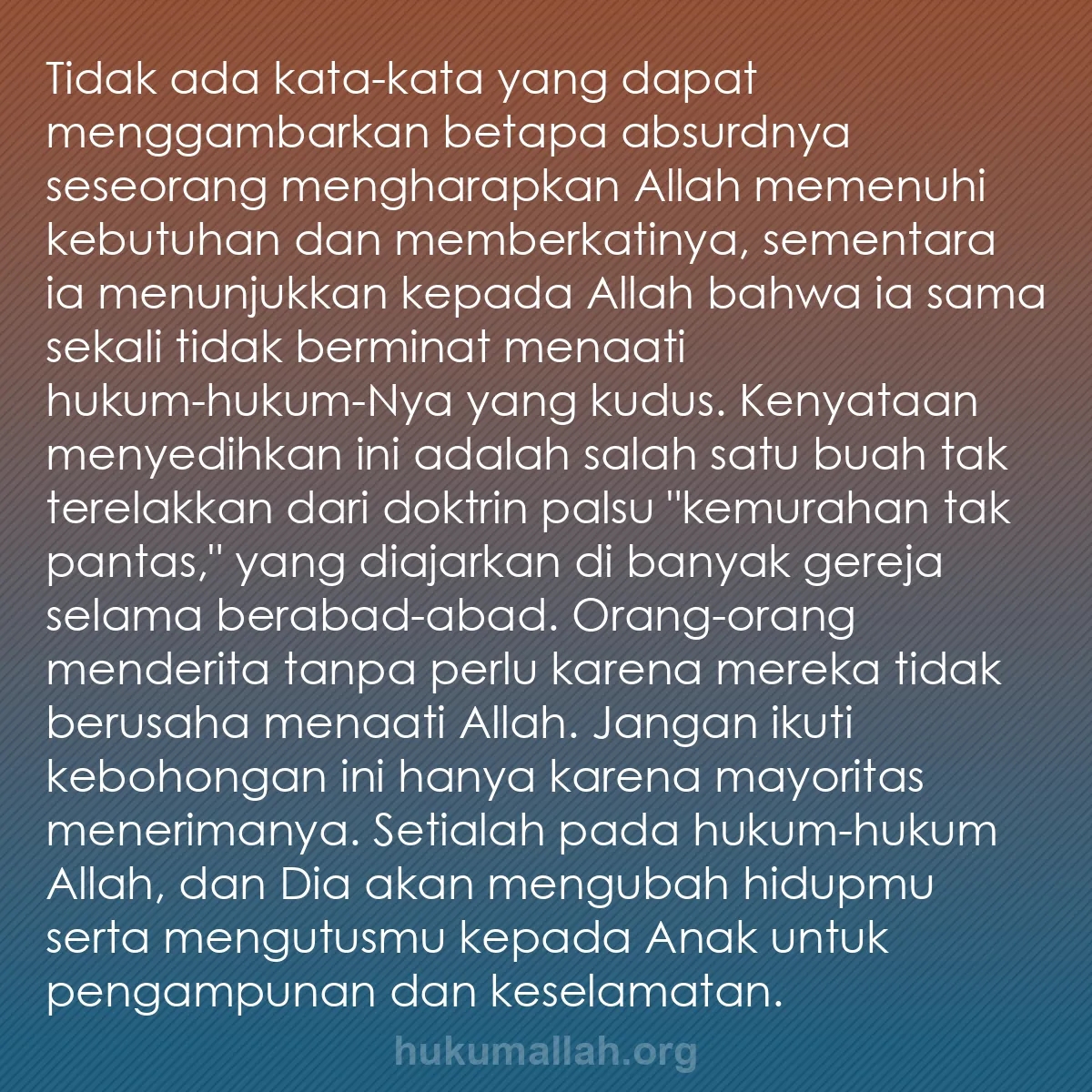 b0372 - Post tentang Hukum Allah: Tidak ada kata-kata yang dapat menggambarkan betapa absurdnya...