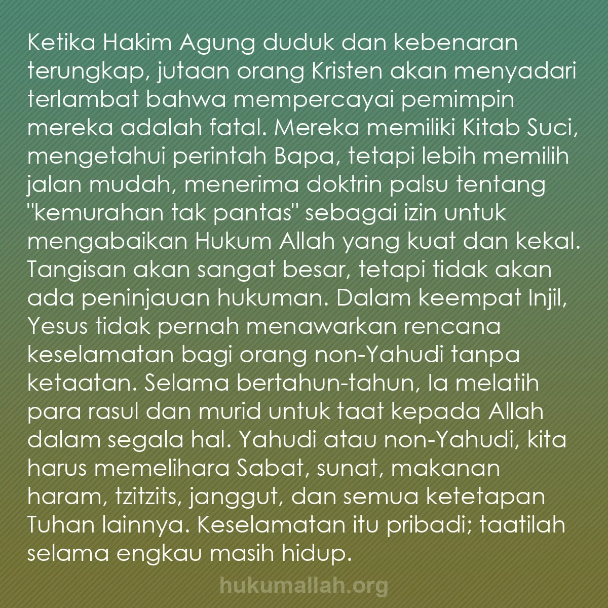 b0483 - Post tentang Hukum Allah: Ketika Hakim Agung duduk dan kebenaran terungkap, jutaan orang...